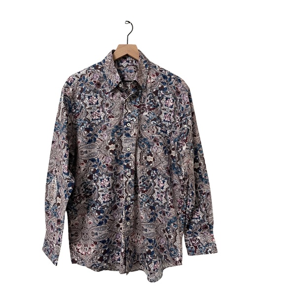 Alan Flusser Other - Alan Flusser Paisley Print Button-Down Shirt Size Medium